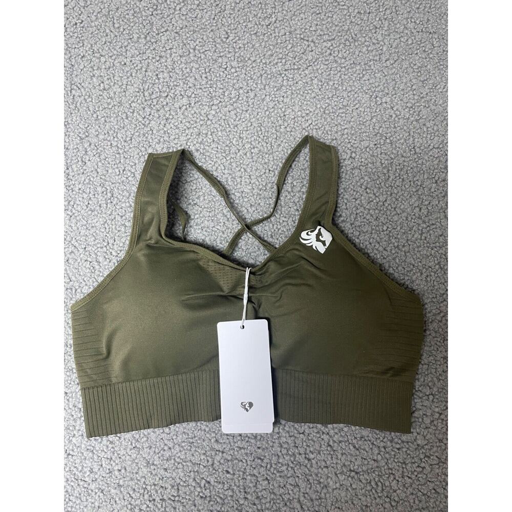 Women’s‎ Best Power Seamless Sports Bra khaki green medium